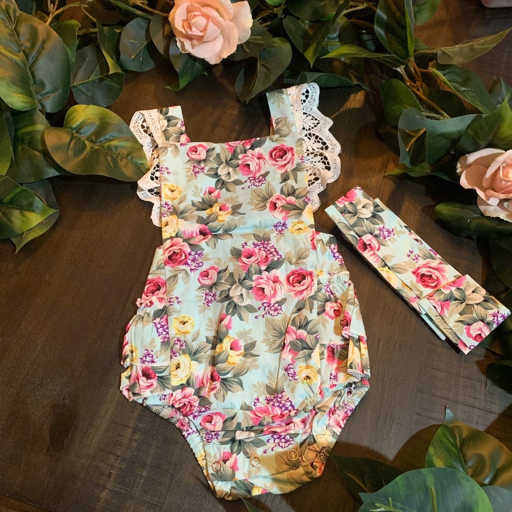 Beautiful floral romper.